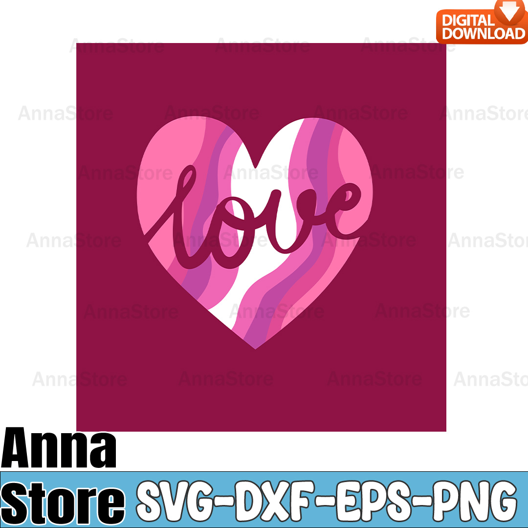 Love Heart Svg Gay Pride Svg LGBT Day Svg Lesbian Svg Gay Sv Inspire Uplift