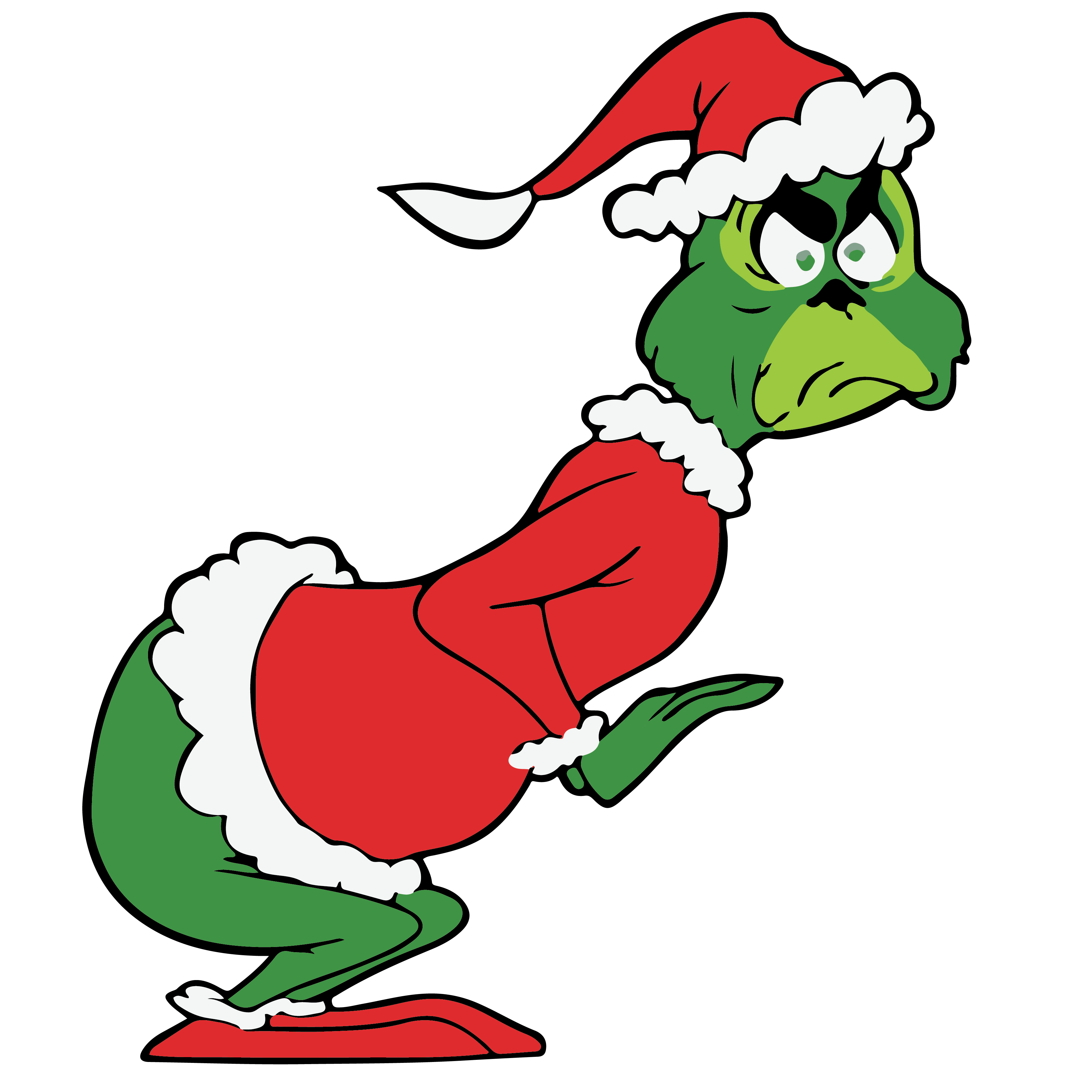 Grinch Face Svg, Grinch Santa Hat Svg, Grinch christmas Svg