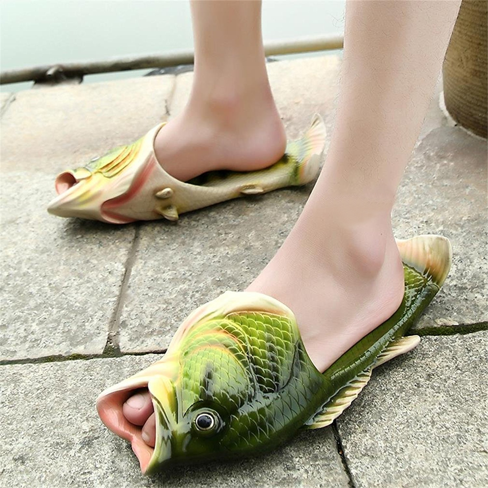 Realistic Unisex PVC Fish Slippers For Kids & Adults - 5