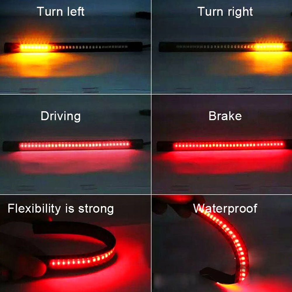 Flexible LED Brake Light Strip Motorcycle Bar Inspire Uplift