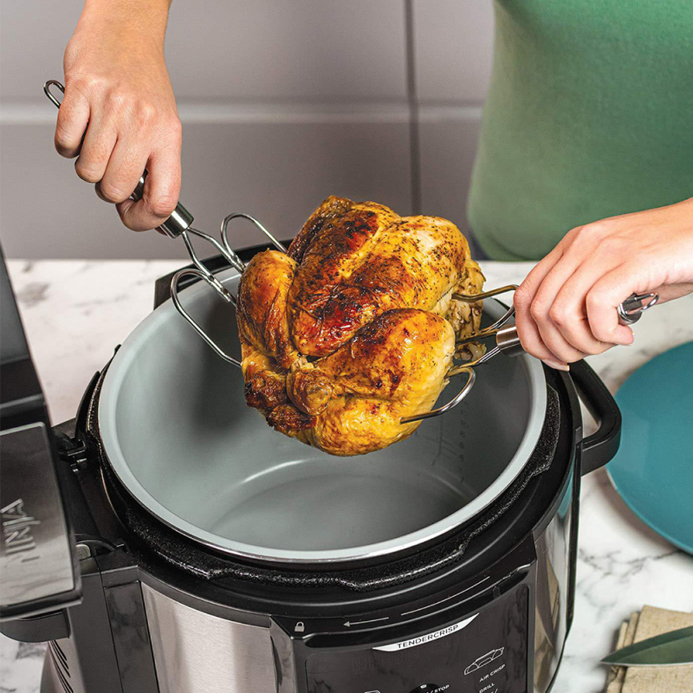 SS Turkey Lifter Forks For Safe Transfer Inspire Uplift