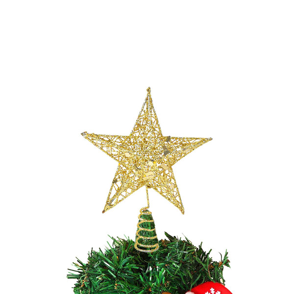 Glitter Silver and Gold Star Tree Topper Christmas Ornament