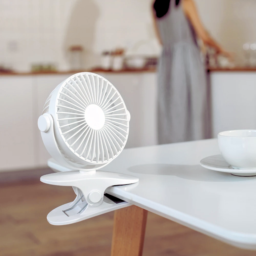 USB Rechargeable 360° Rotation Clip-On Table Fan | Inspire Uplift