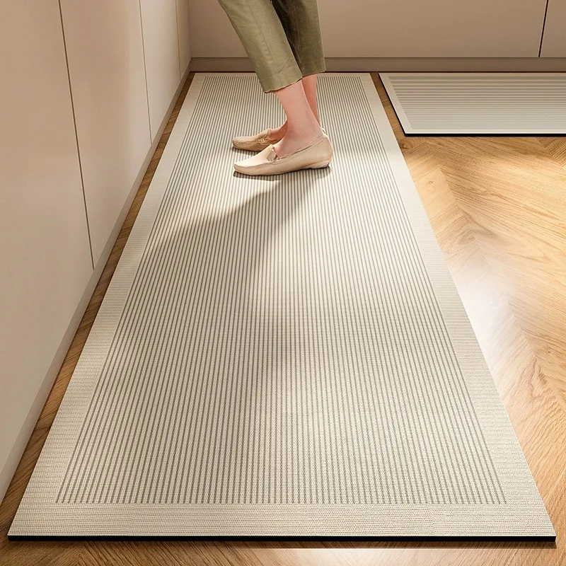 Super Anti-Slip Diatomite Mud Floor Mat Japanese Style Soft & Easy Handle Kitchen Carpet