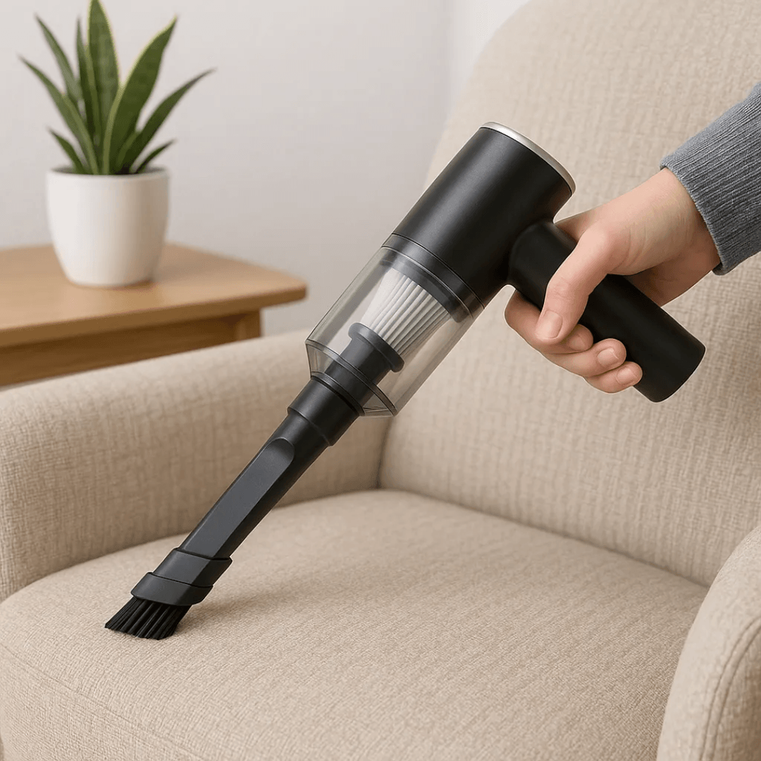 Portable Car Vacuum Cleaner With High Power Suction and LED Light