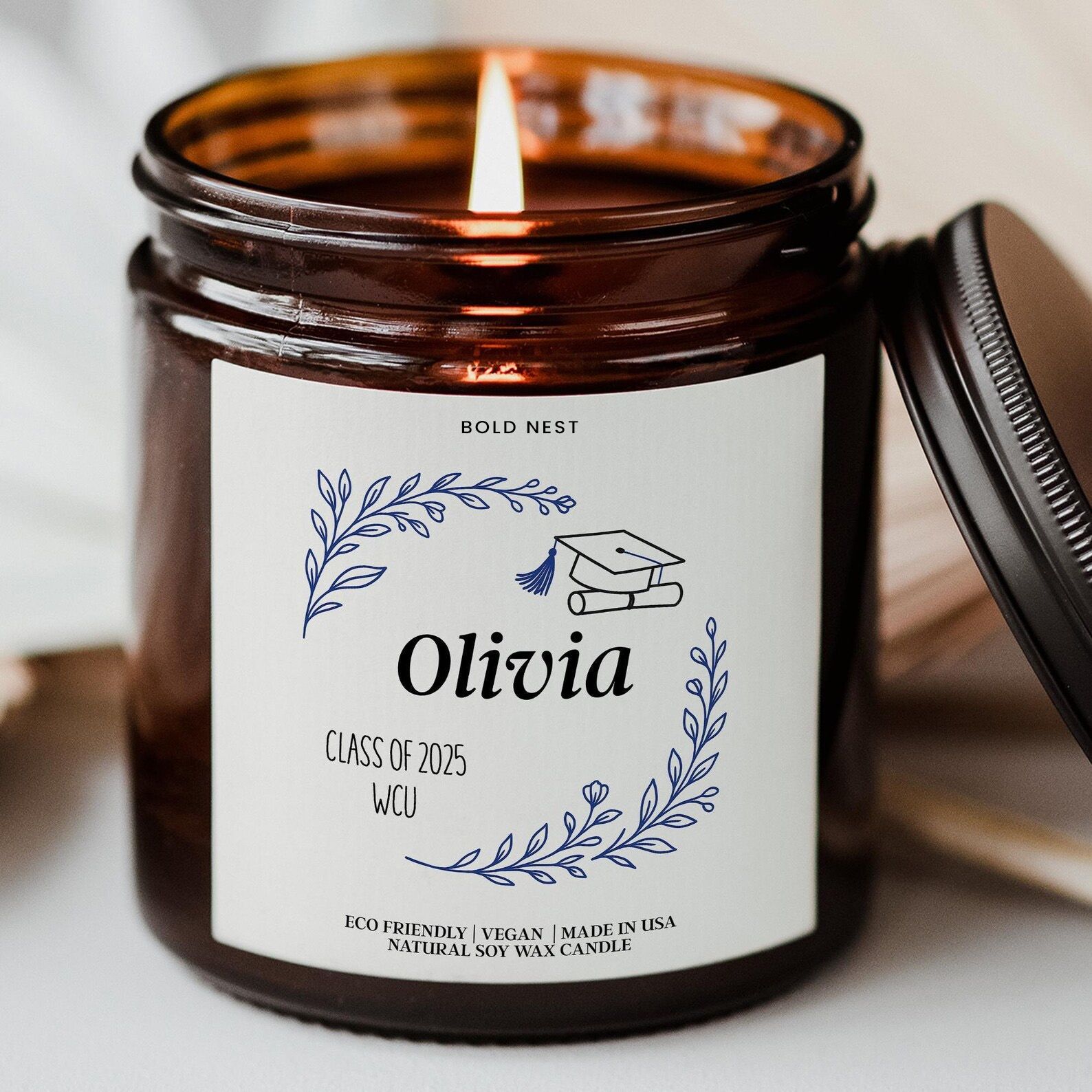 Personalized Graduation Candle Gift for Grandchild Class of | Inspire ...