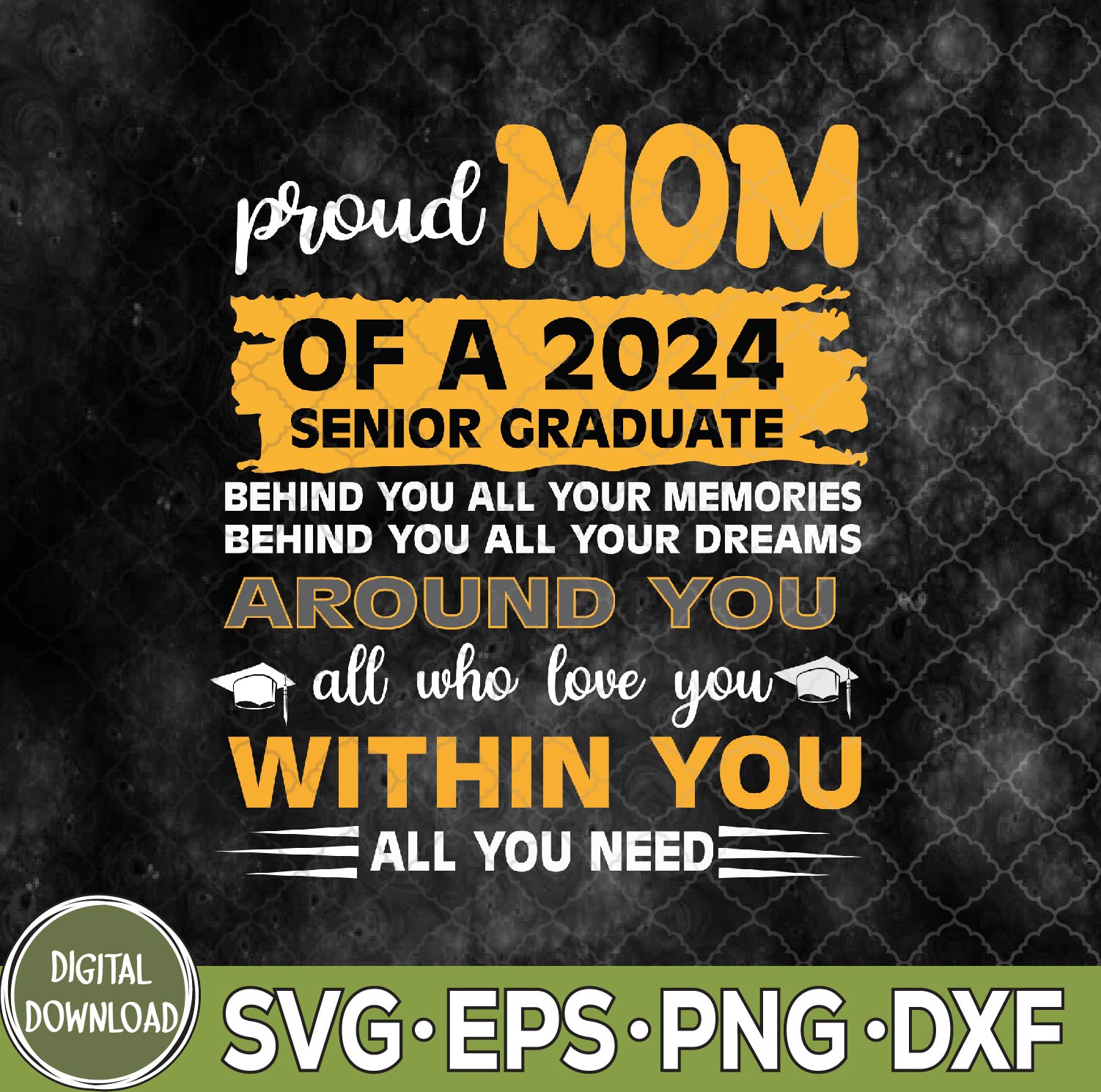 Proud Mother Of A 2024 Senior 2024 Graduate Svg, 2024 Gradua | Inspire ...