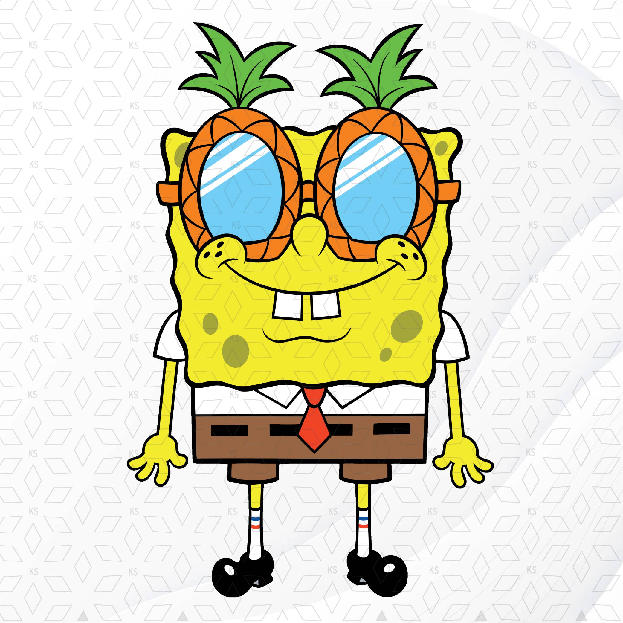 Spongebob Pineapple Sunglasses Long Sleeve Png, Sublimation | Inspire ...