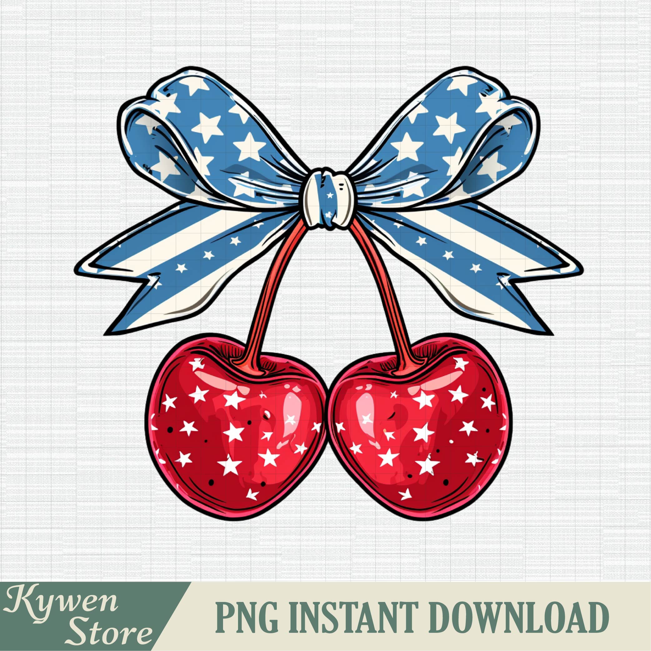 4th Of July Coquette Cherry Png, 4th Of July Png | Inspire Uplift