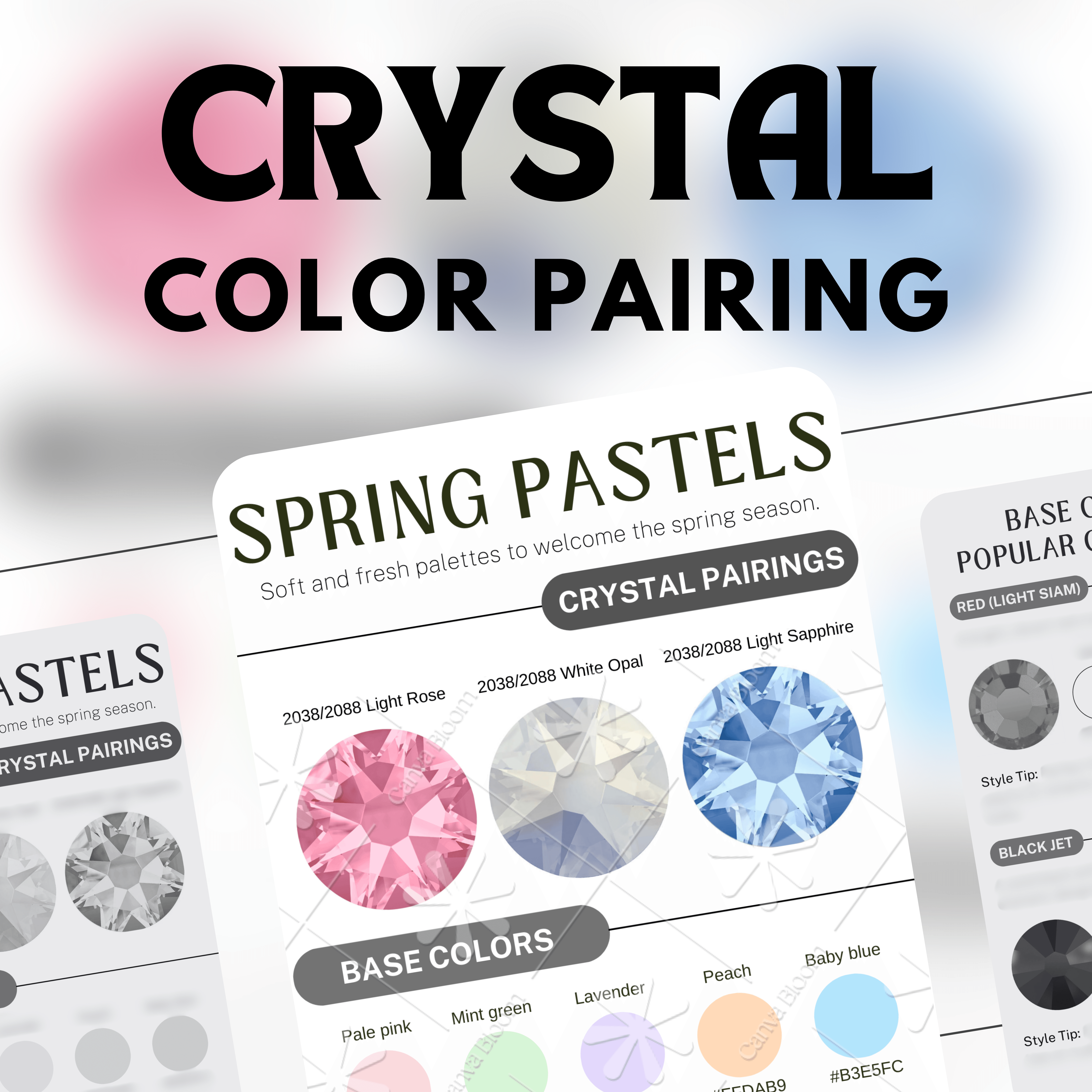 Spring Crystal Color Crystal Color Pairing Cheat Sheet, Crystal Nails Base Colors | Inspire ...