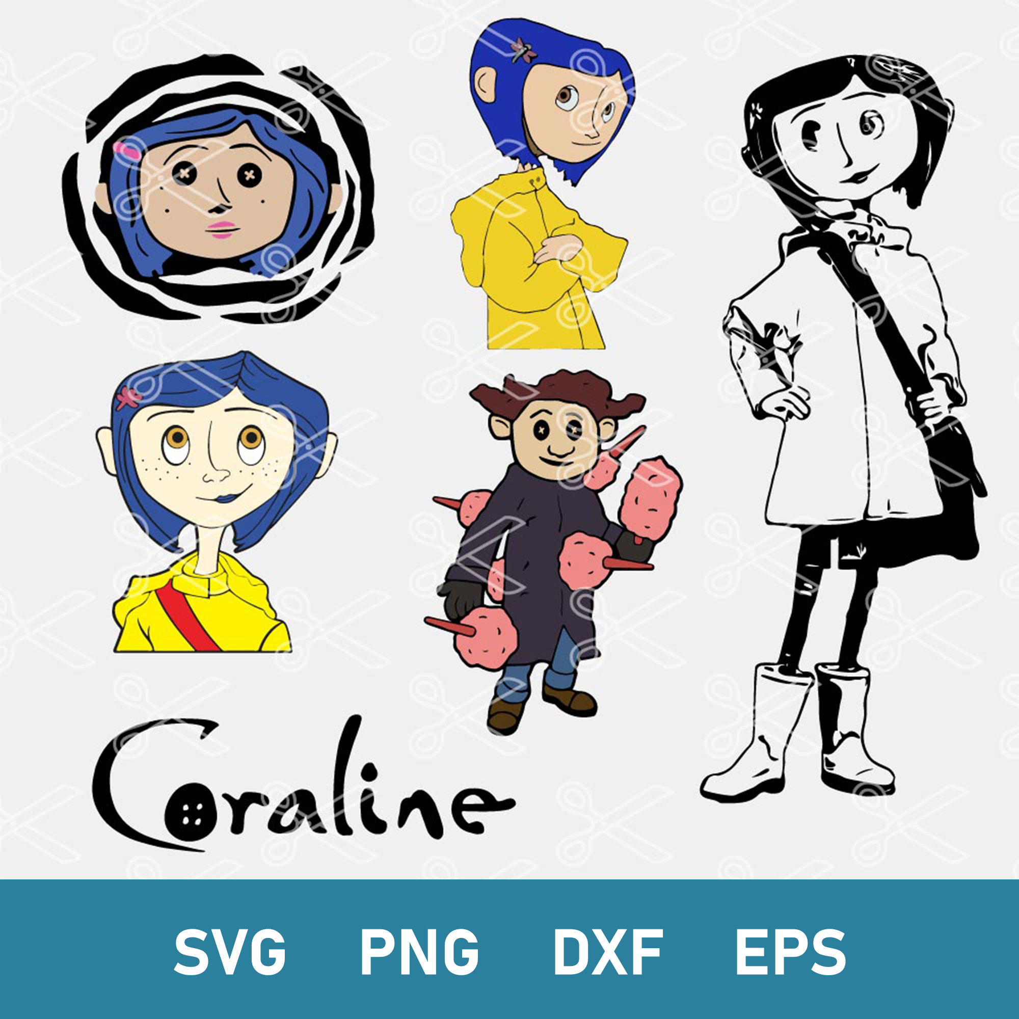 Coraline Bundle Svg, Coraline Svg, Coraline Clipart, Coralin - Inspire ...
