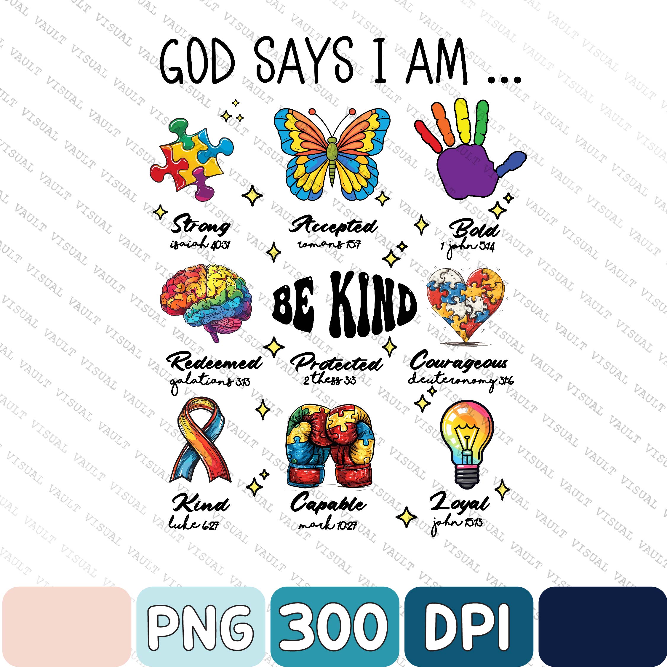 God says I am autism png,retro autism png,be kind png,christ | Inspire ...