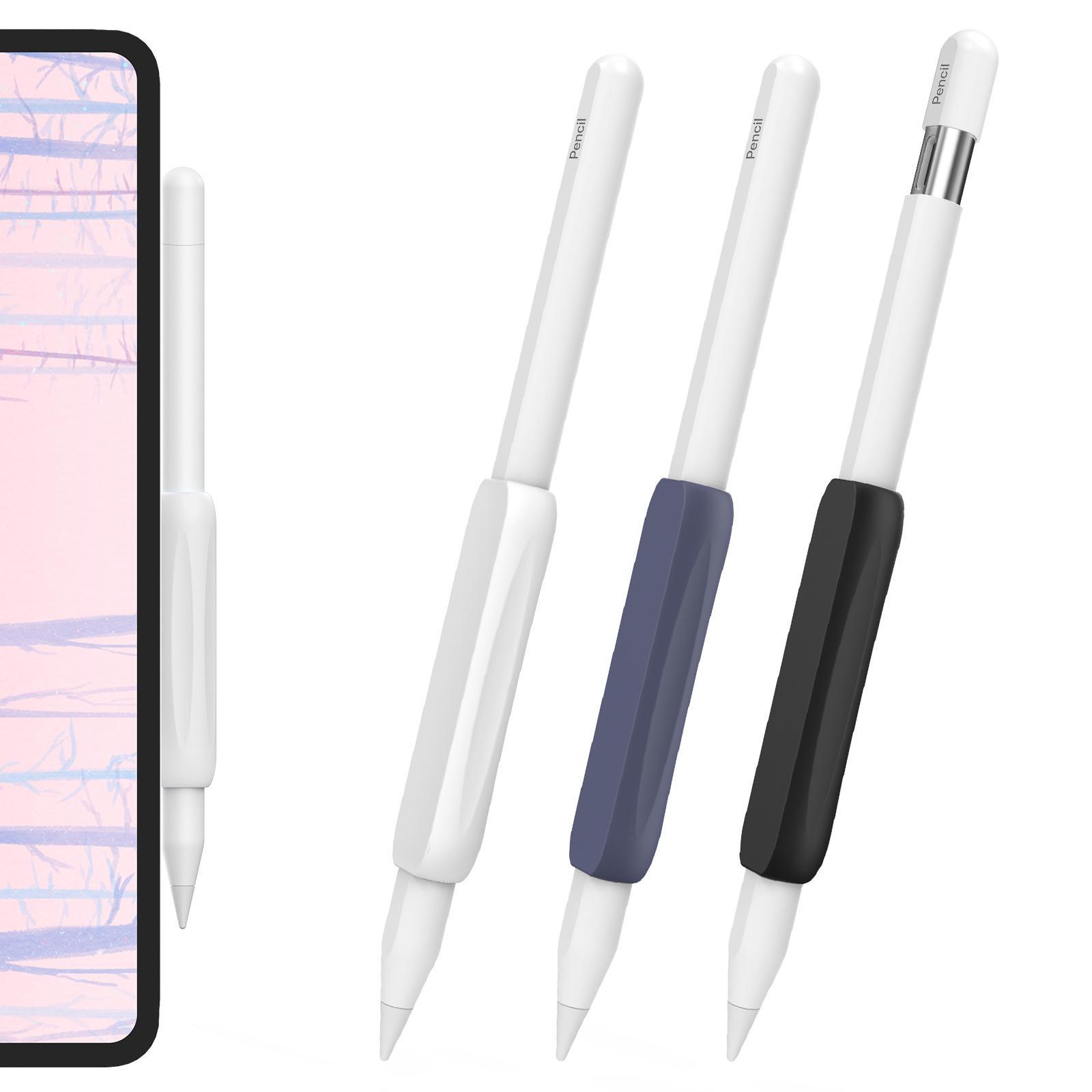 AhaStyle Silicone Pencil Grip Set for Apple Pencil USB-C & Apple Pencil 2 – Ergonomic Apple Pencil Grip Covers