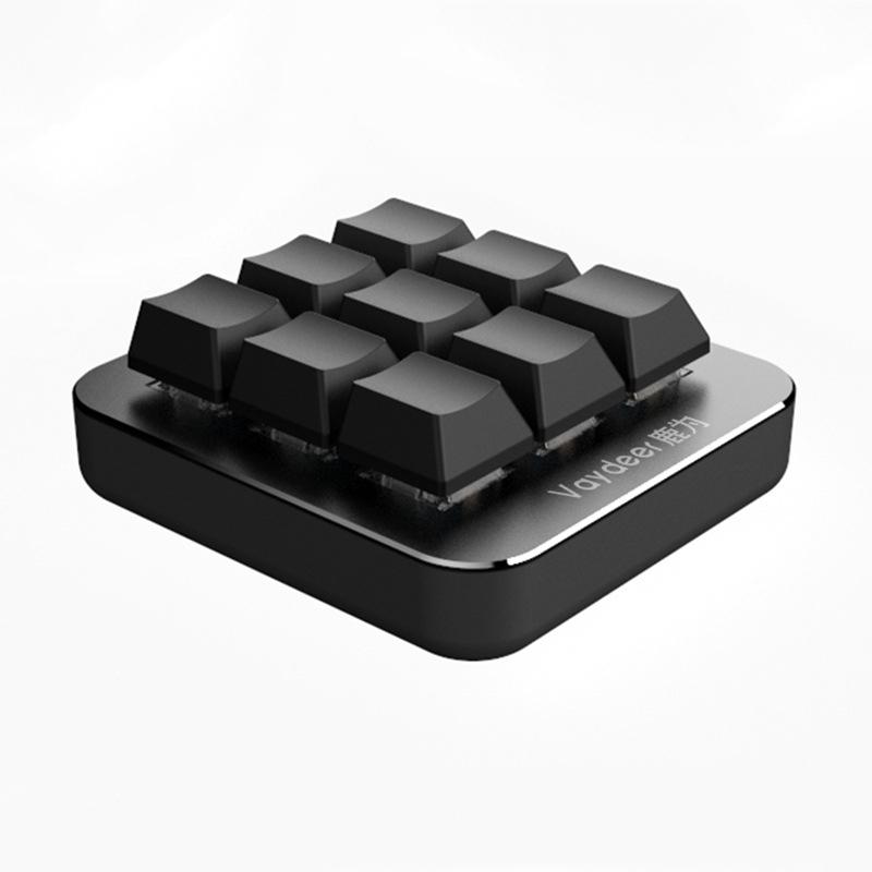 Vaydeer 9-Key Mechanical Macro Pad USB Custom Shortcut Keyboard for Gaming & Productivity