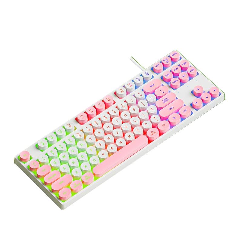 Dark Alien DK100 87 Key Gaming Keyboard RGB Backlit 87 Key Mechanical Keyboard USB Wired