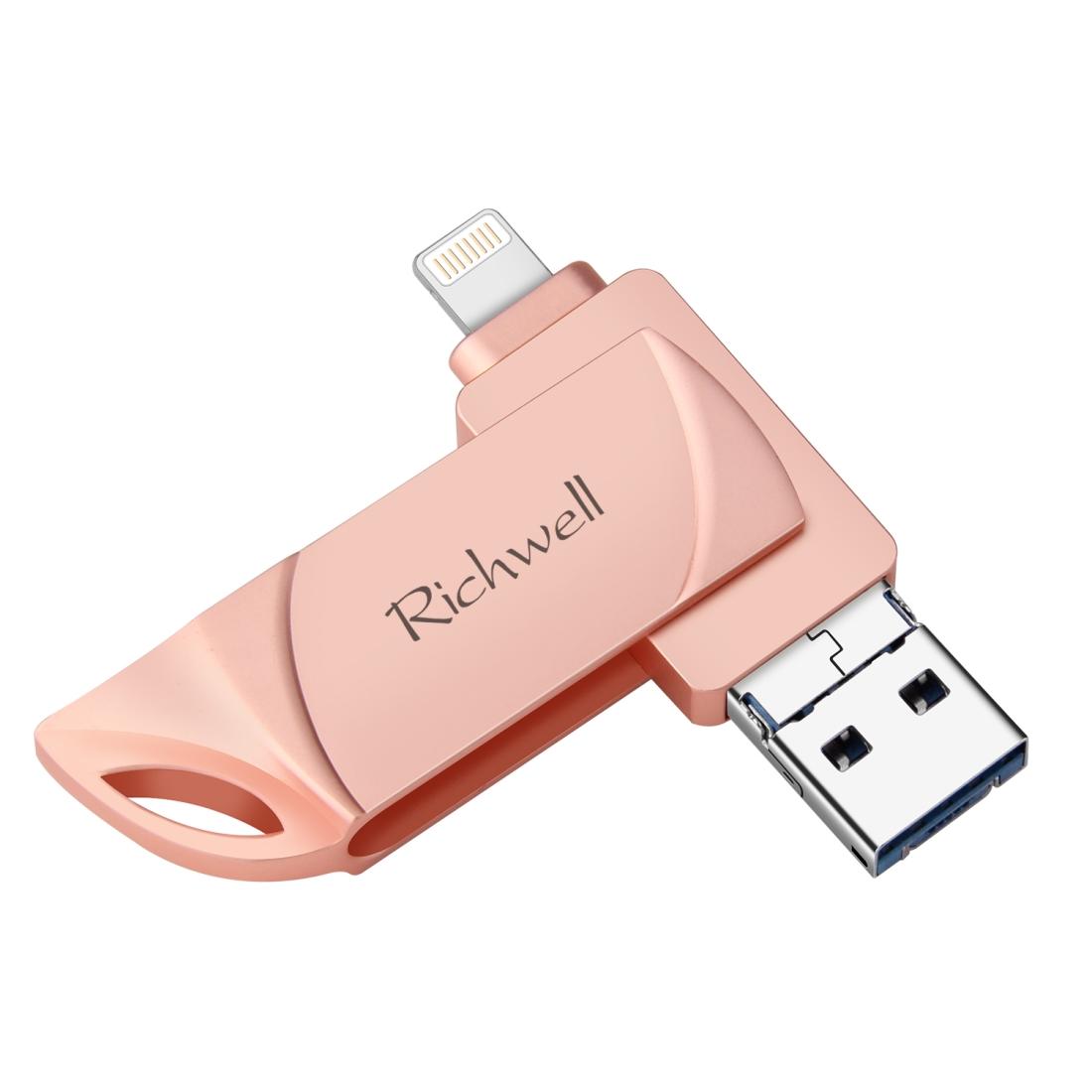 Richwell DXZ66 16GB 3 in 1 USB Flash Drive for iPhone iPad Android USB 3.0 OTG Memory Stick