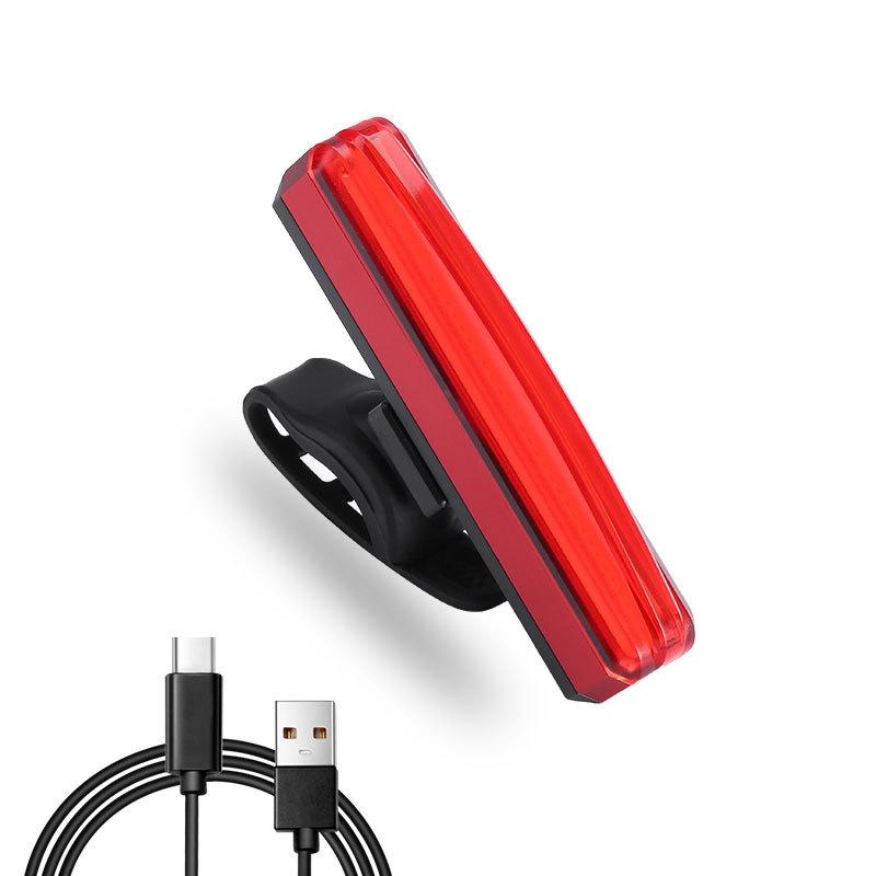 USB Rechargeable Bike Tail Light Waterproof COB LED Cycling Rear Safety Light