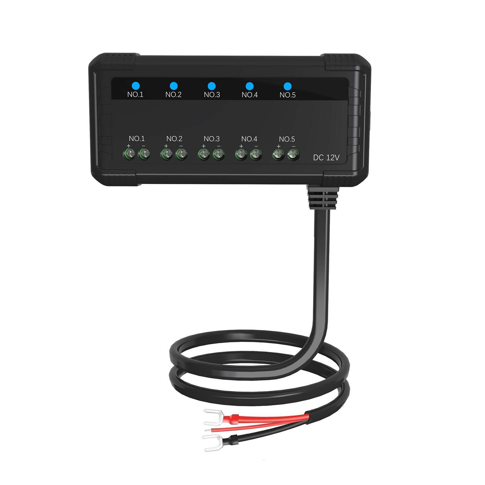 12V Fuse Box Relay Kit 5 Channel Automotive Fuse Box with Quick Connectors for Car & Motorcycle