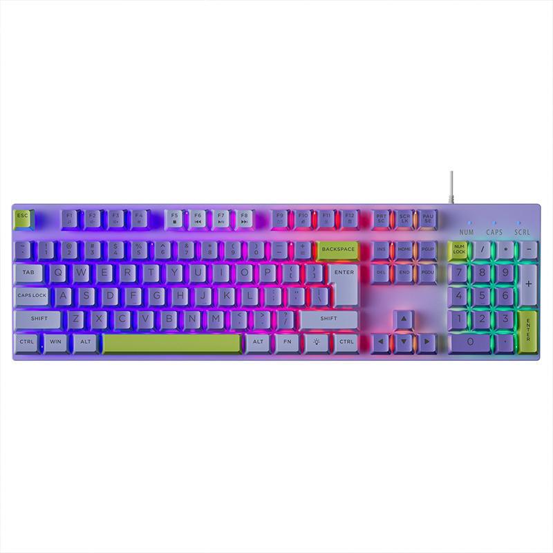 SHIPADOO GK80 Mechanical Feel Keyboard 104 Key USB Wired Keyboard with 9 Backlight Modes