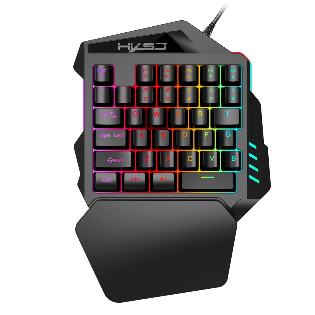HXSJ V100 One-Handed Gaming Keyboard Mechanical Blue Switch RGB Gaming Keypad