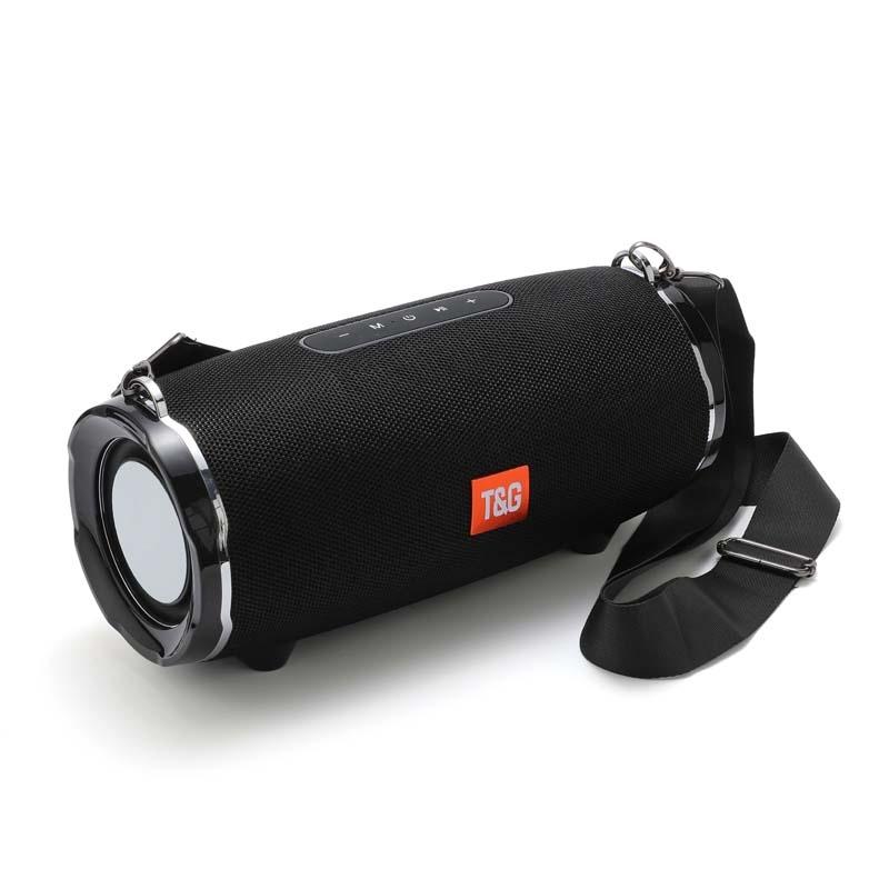 T&G TG187 Portable Bluetooth Speaker Waterproof Wireless Outdoor Speaker with FM Radio TF Card and Shoulder Strap