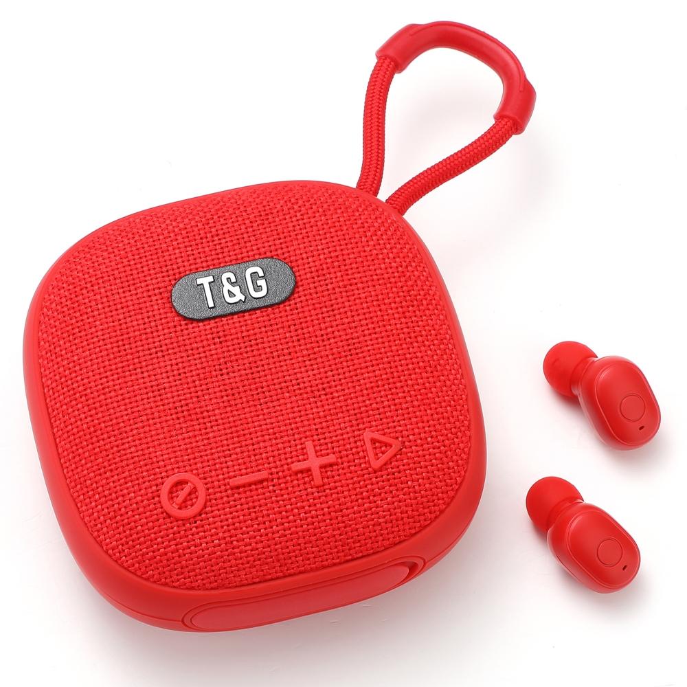 T&G TG813 Bluetooth Speaker with TWS Earbuds 2 in 1 Portable Wireless Audio System