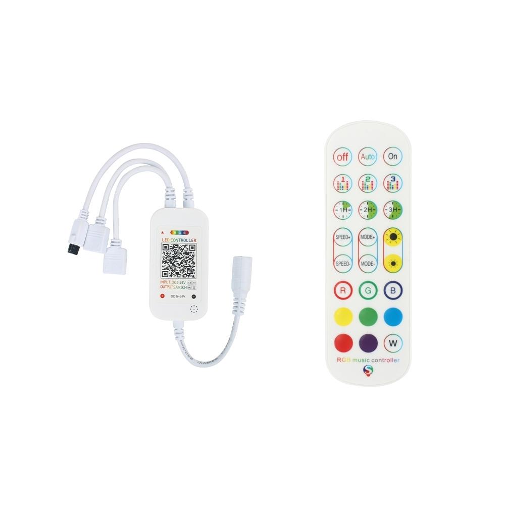 WiFi LED Controller Smart RGB LED Strip Controller with APP Voice Control for Alexa 5V to 24V