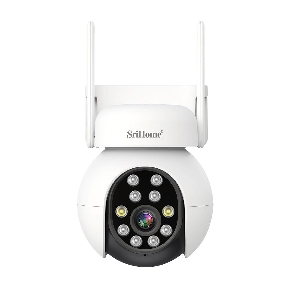 SriHome SH052 5MP WiFi Security Camera Outdoor PTZ AI Auto Tracking Color Night Vision