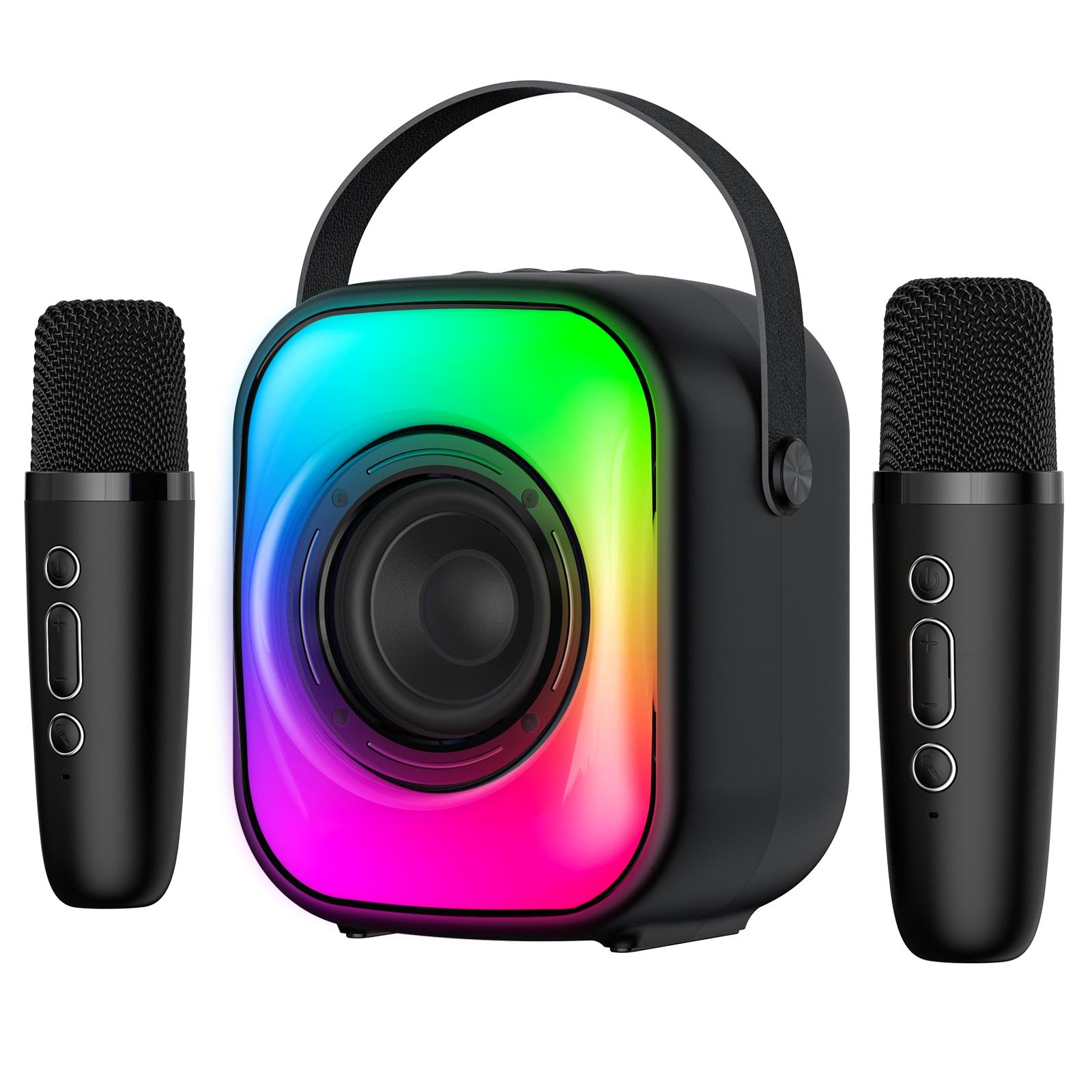 ONIKUMA L7 Bluetooth Karaoke Speaker with 2 Wireless Microphones Portable Karaoke Machine