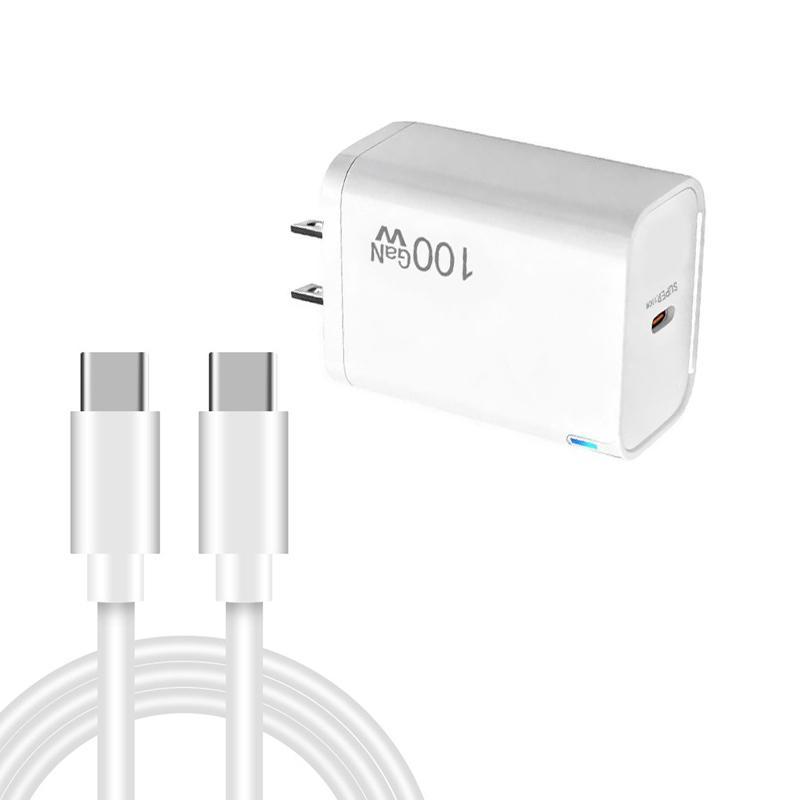 TE-PD46 45W USB-C Charger GaN PD Fast Charger with 1M USB-C to USB-C Cable US Plug
