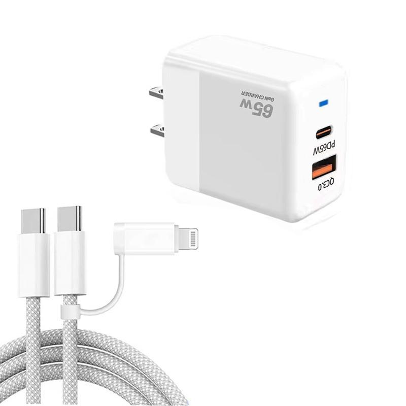 PD41 45W GaN Charger USB C Fast Charger with USB C to Lightning Cable for iPhone iPad US Plug