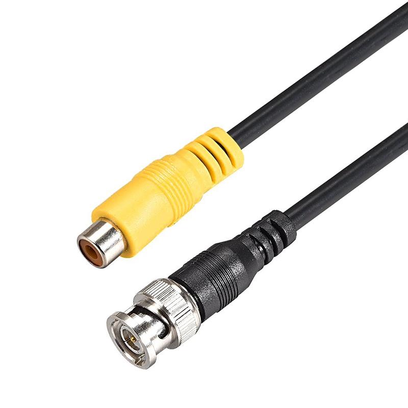 BNC Male to RCA Female Cable 1M Copper CCTV Video Coaxial Adapter for Security Camera Systems