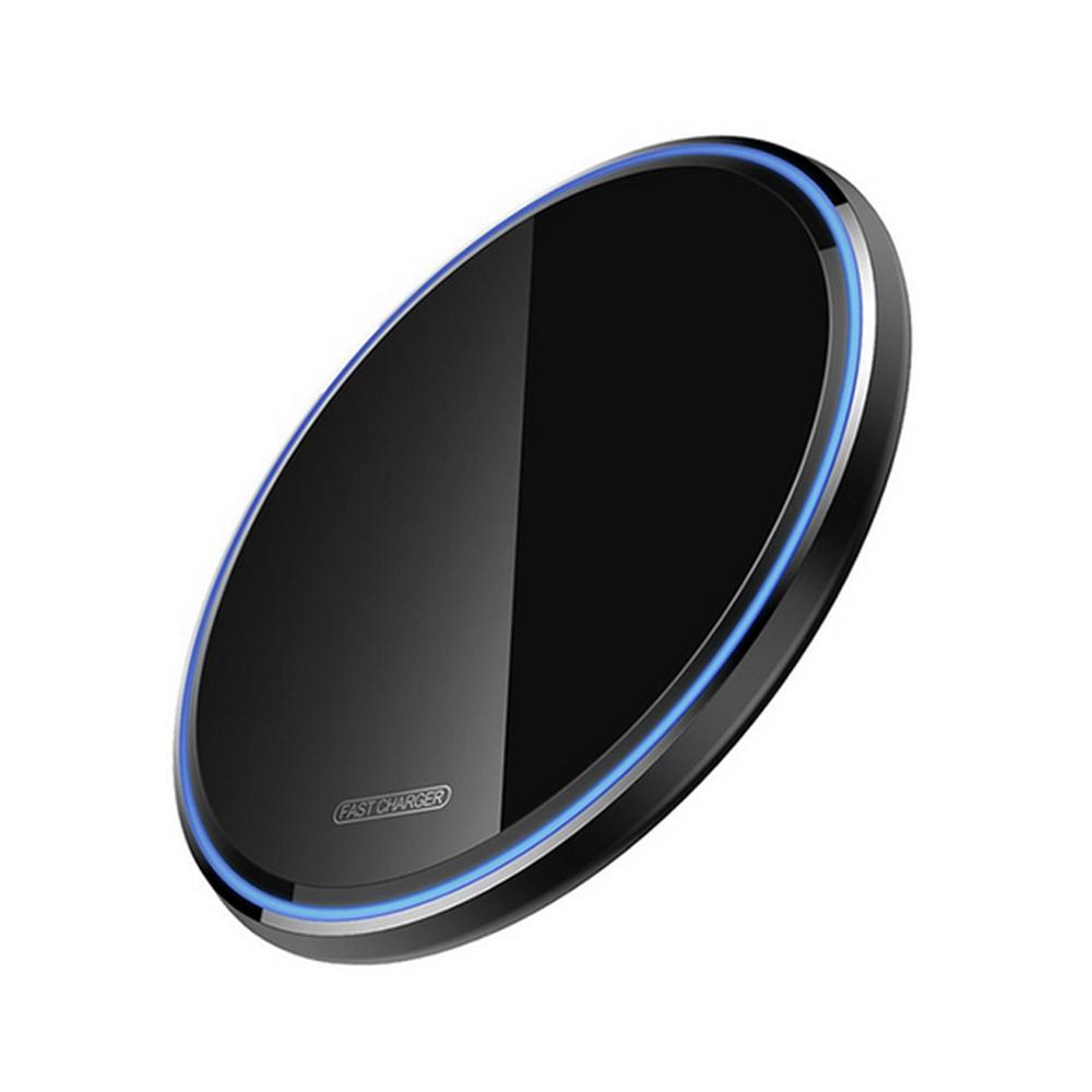 15W Wireless Charger Ultra Thin Qi Charging Pad with Mirror Finish for iPhone Samsung Xiaomi