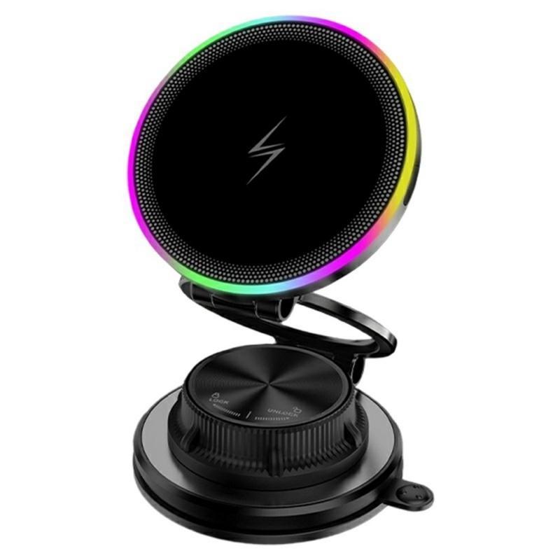 MagSafe Car Charger 15W Magnetic Wireless Car Phone Holder with Cooling Fan