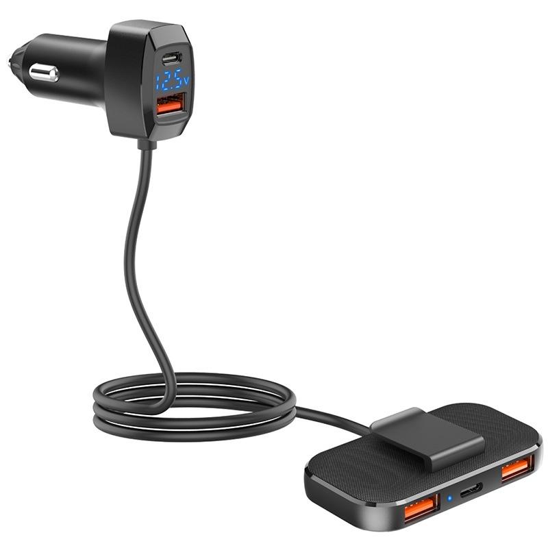 SC02 5 in 1 car charger 60W Fast USB C Car Charger with 2 USB C and 3 USB Ports
