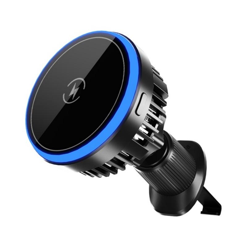 T2 Magnetic Wireless Car Charger 15W Air Vent Phone Holder with Colorful LED Light