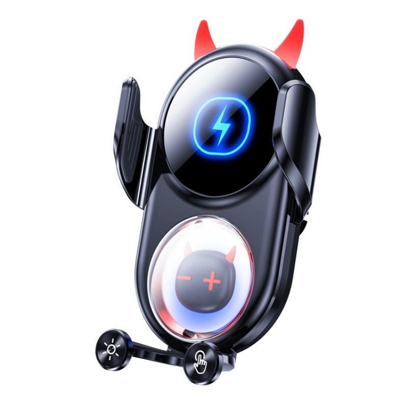 D1 Devil Magnetic Wireless Car Charger 15W Air Vent Phone Holder Qi Fast Charging Mount