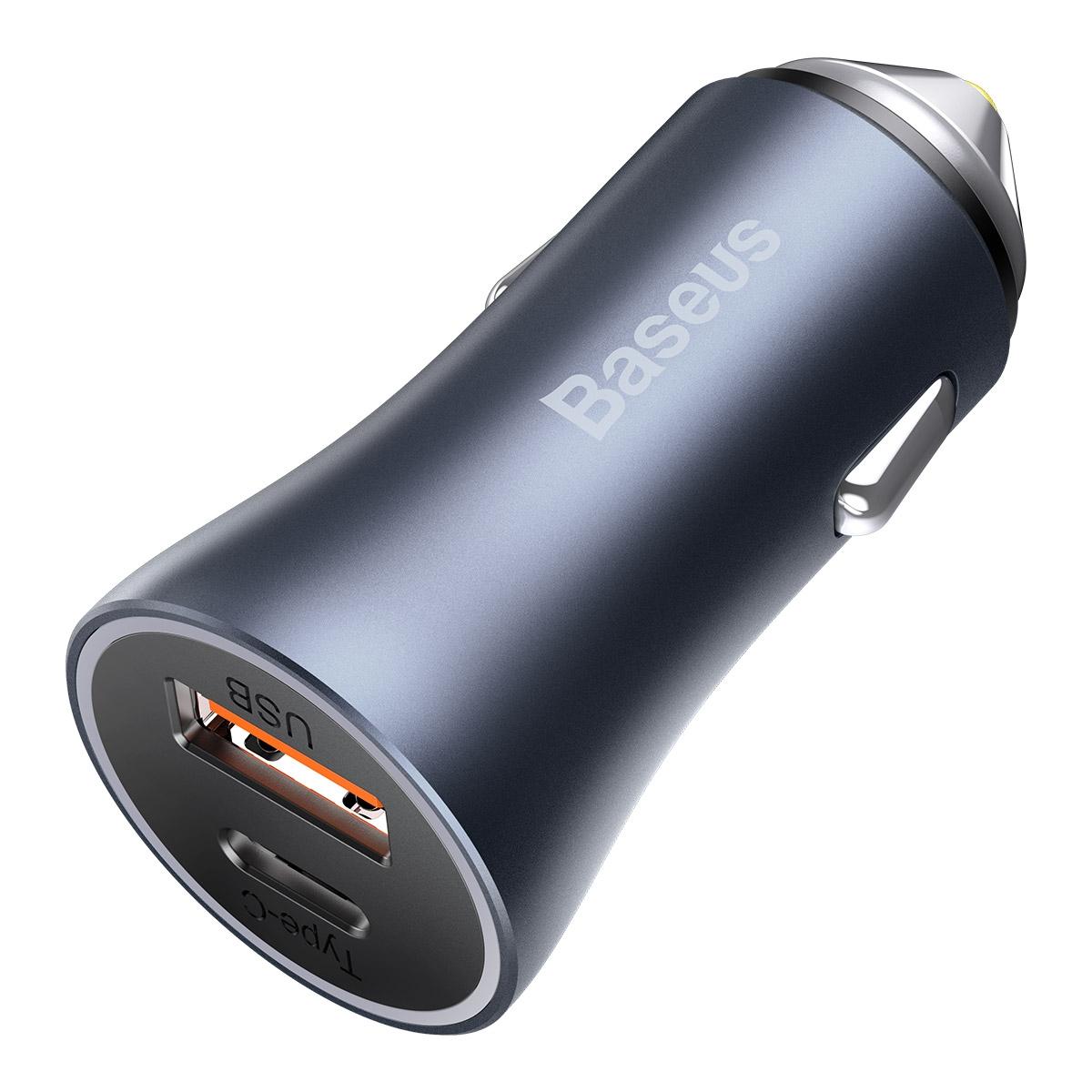Baseus 40W USB C Car Charger Dual Port Fast Car Charger with PD QC for 12V 24V Vehicles