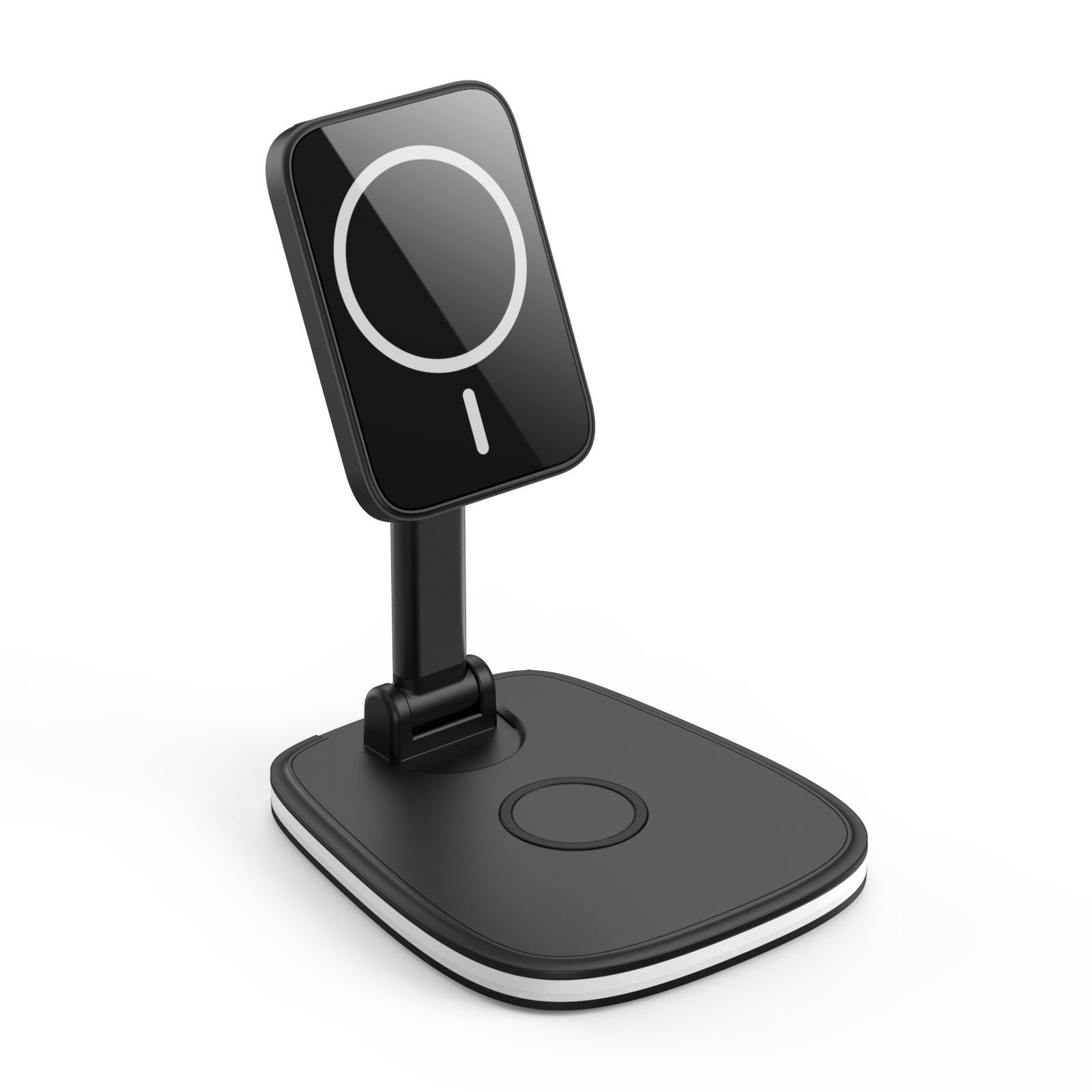 LXF-171 MagSafe Wireless Charger 15W Foldable Magnetic Charging Stand for Desk and Office