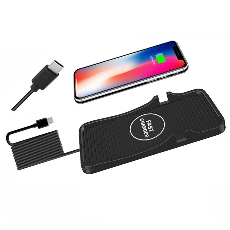 15W Car Wireless Charger Silicone Qi Charging Pad for iPhone Samsung and Android Type C