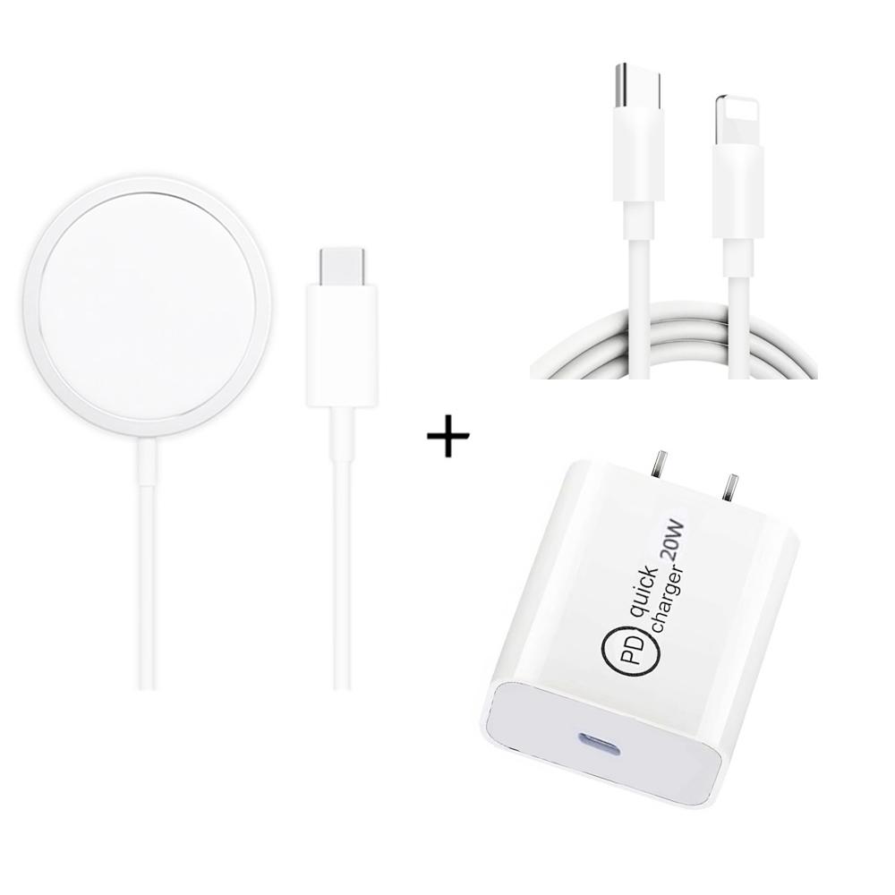 XJ-32 15W Wireless Charger 3 in 1 Magnetic Wireless Charger with PD 20W USB C Charger for iPhone
