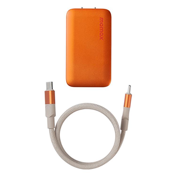 MOMAX 45W GaN Fast Charger Kit Dual USB C 45W USB C Charger with 60W Magnetic Cable US Plug
