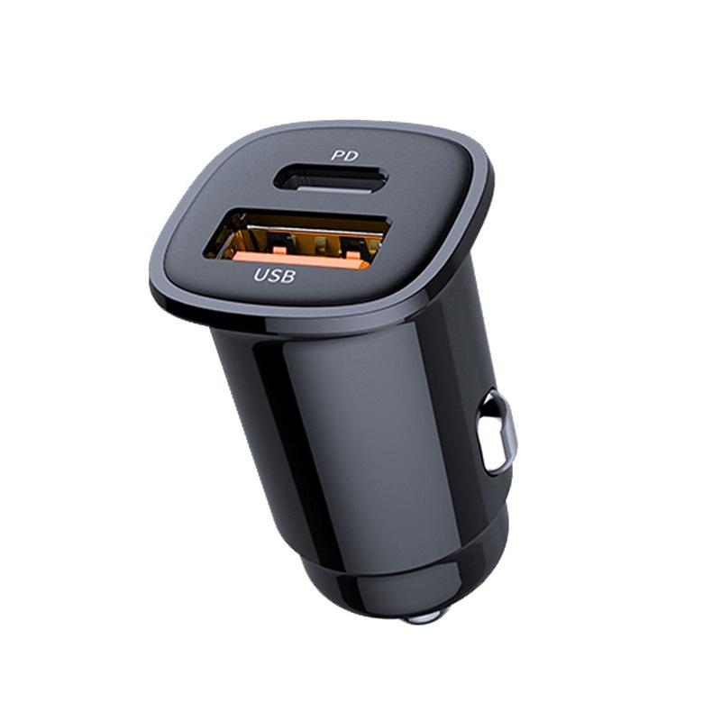 S-33 30W PD Car Charger Dual Port USB C Fast Car Charger for Phones Tablets and GPS