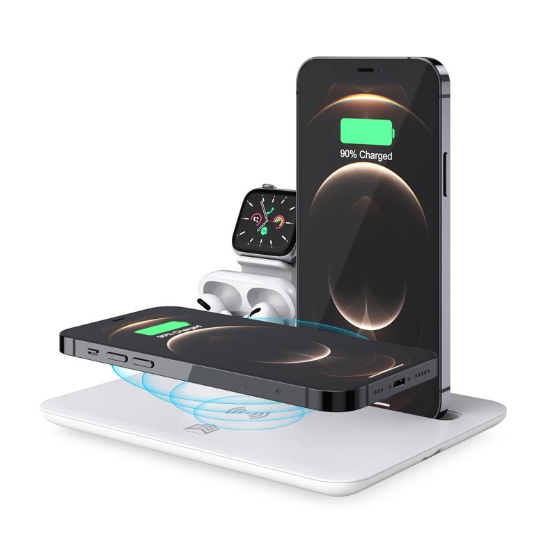 HQ UD17 4 in 1 Wireless Charger Fast Wireless Charging Station for Phone Watch Earbuds