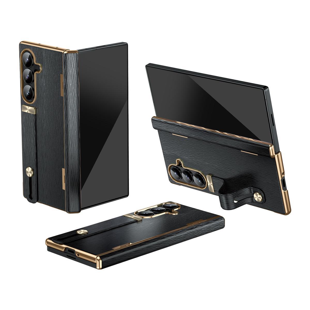 Galaxy Z Fold8 Ultra 5G Case with Retractable Wrist Strap Invisible Stand and Hinge Protection
