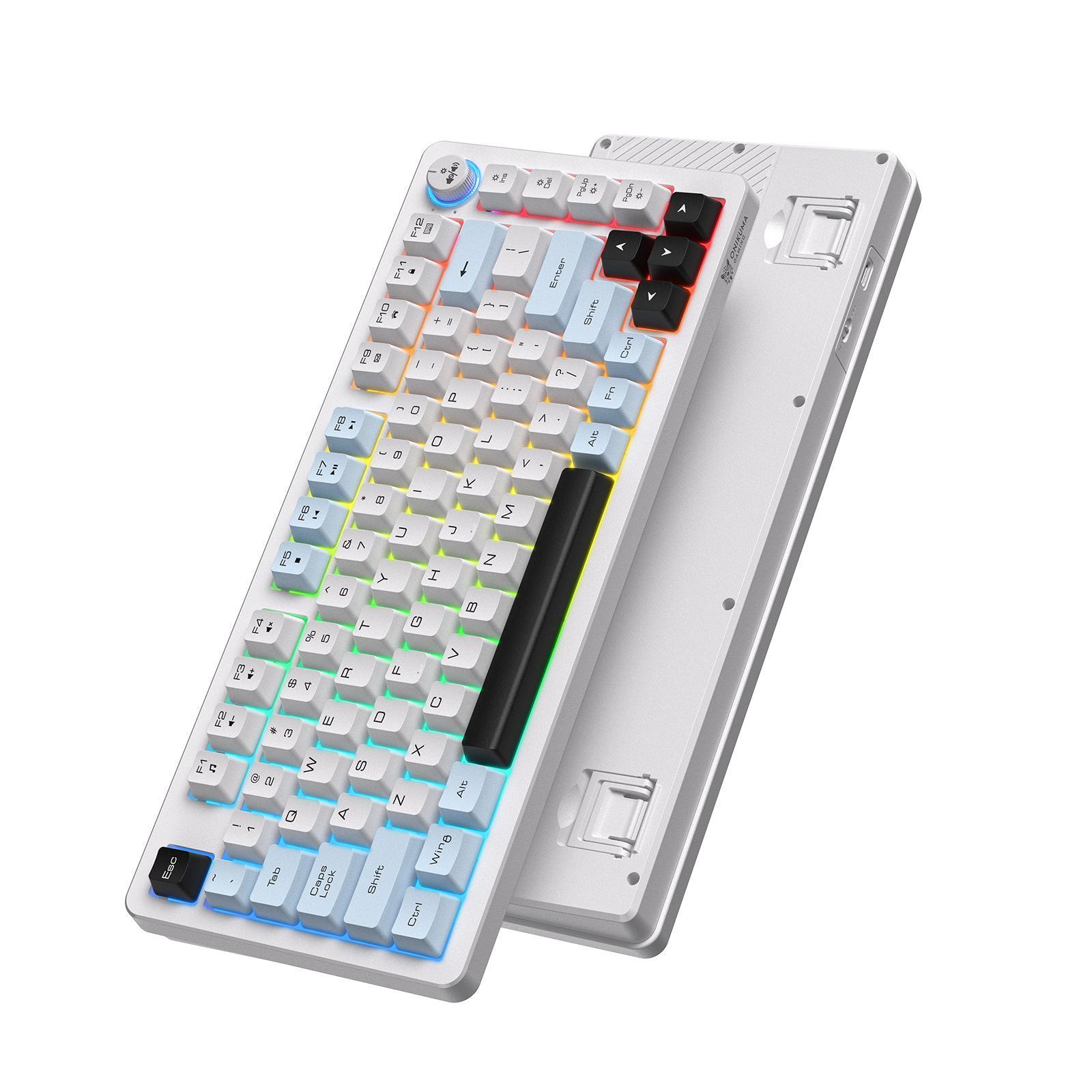 ONIKUMA MT501 Silent  Wireless Mechanical Keyboard with RGB and Tri-Mode Connectivity