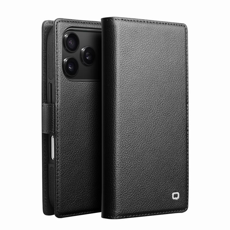 QIALINO Genuine Leather iPhone 18 Pro Case with Slim Grip and Everyday Protection
