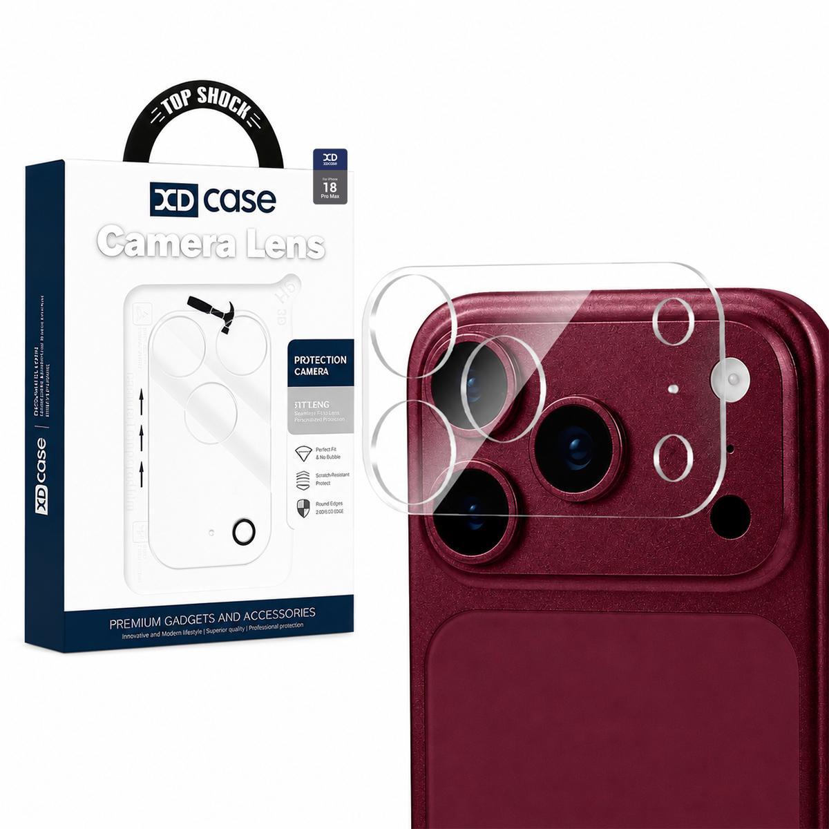 iPhone 18 Pro Max Tempered Glass Camera Lens Protector Clear Integrated Design