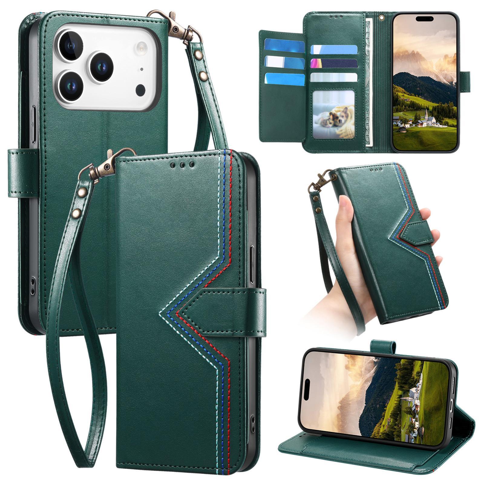 iPhone 18 Pro wallet case with 9 Card Slots Stand and Full-Wrap TPU Protection