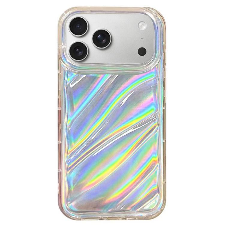For iPhone 18 Pro Laser Sequin Waves TPU Phone CasePurple